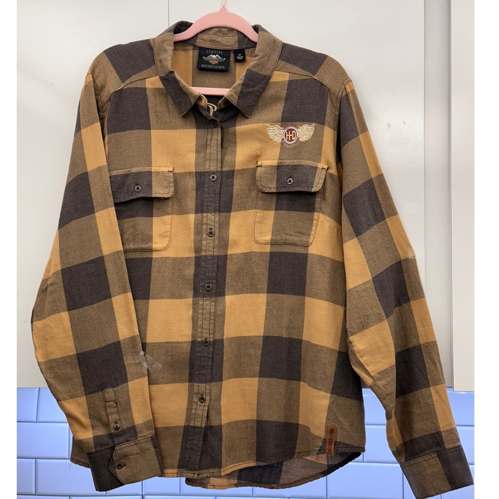 Harley-Davidson Womens 2W Plaid Flannel Shirt American Legend Free Spirit